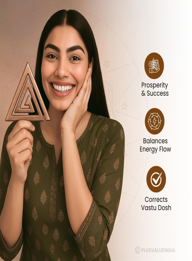 Plus Value Copper Helix Vastu for South-East Vastu Yantra Dosh Nivaran, Missing Corner & Vastu Defect Remedy, Ideal for Home, Kitchen, Bedroom, Entrance - Vastu Correction Tool, Premium Copper (1pc) - Image 4